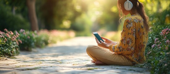 Woman Relaxing in a Park