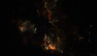 Wall Mural - space with beautiful nebula and stars.