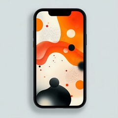 Poster - Abstract Orange and Black Liquid Phone Wallpaper