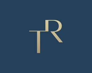 Wall Mural - RT or TR letter logo icon design. Classic style luxury initials monogram.