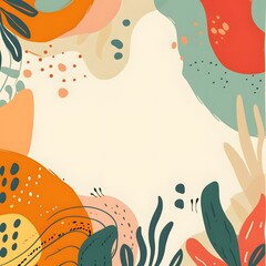 Wall Mural - Abstract Floral Background Illustration