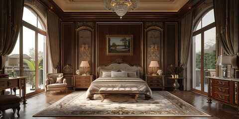 Poster - European-style luxury bedroom