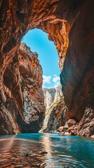 Sticker - Canyon View Through Natural Arch