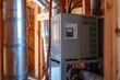 © juliars - Brand new energy efficient heat pump being installed in a residential home