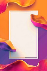 Poster - Abstract Background with Colorful Wavy Shapes