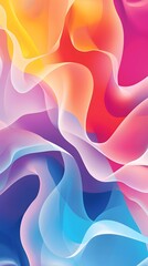 Canvas Print - Abstract Colorful Swirling Fluid Background