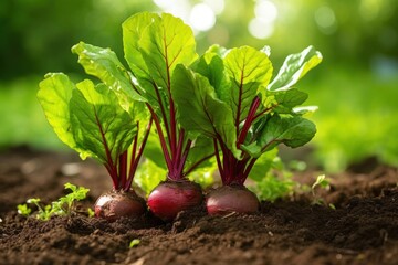 Canvas Print - Beets plant vegetable radish garden.