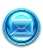 © Maryna - Blue Email Icon. Round Button with Cyan Blue Design for Electronic Mail Communication