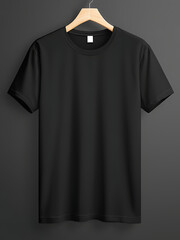 Black t-shirts mockup with copy space. ai