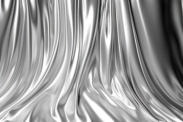 Canvas Print - Liquid curtain backgrounds pattern silver.