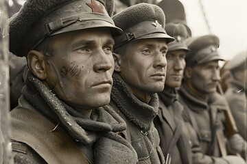 Wall Mural - Red Army Soldiers Await Orders