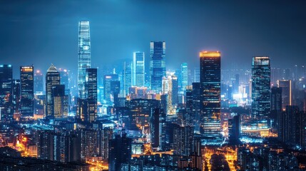  Mesmerizing Metropolis: A Dazzling Cityscape at Night