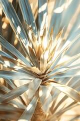 Wall Mural - Close Up of a Golden Plant Leaves