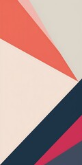 Wall Mural - Abstract Geometric Background with Red, Blue, and Pink Colors