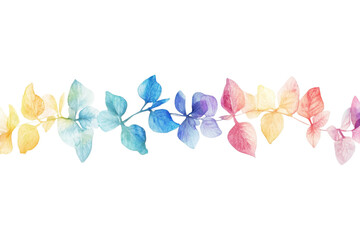 Colorful watercolor butterfly pattern on a white background. transparent background