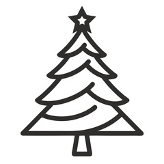 Wall Mural - Christmas Tree Icons Vector Illustrations for Holiday Designs