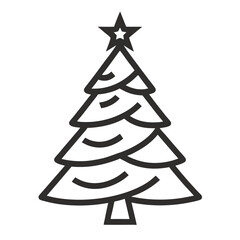 Sticker - Christmas Tree Icons Vector Illustrations for Holiday Designs