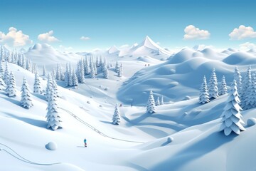 Wall Mural - Landscape outdoors winter nature.