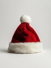 Santa Claus's cap with a white background. with generative ai