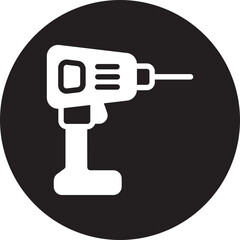 Sticker - drill glyph icon