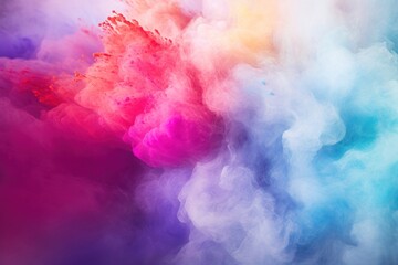 Sticker - Radial Colored Powder background backgrounds purple smoke.