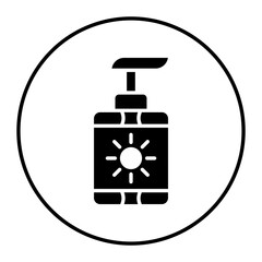 Poster - After Sun Lotion vector icon. Can be used for Skincare iconset.