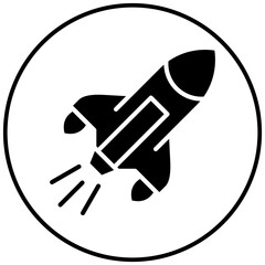 Wall Mural - Spaceship vector icon. Can be used for Science Fiction iconset.