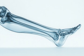 An X-Ray Image depicting the structure of a Human Ankle and Leg Bones in detail