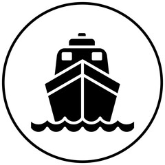 Poster - Ship vector icon. Can be used for Coastline iconset.