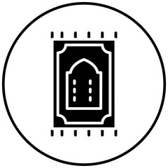 Sticker - Prayer Mat vector icon. Can be used for Hajj Pilgrimage iconset.