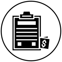 Sticker - Corrupt Clipboard vector icon. Can be used for Corruption iconset.