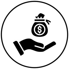 Poster - Ill-gotten Gains vector icon. Can be used for Corruption iconset.