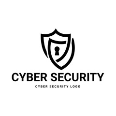 Canvas Print - Cyber Security Logo or badge for technology and security company.