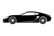 © Sana van Designer - sport car silhouette, sport car icon white background