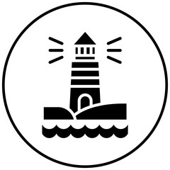 Canvas Print - Lighthouse vector icon. Can be used for Ocean iconset.