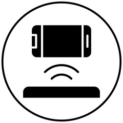 Sticker - Charging Stand vector icon. Can be used for Battery and Power iconset.