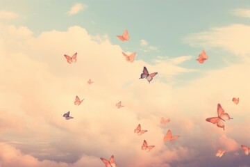 Canvas Print - Flying sky outdoors nature.