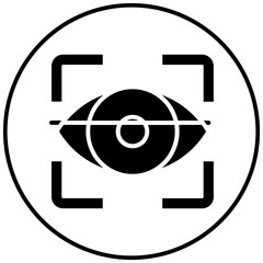 Poster - Eye Recognition vector icon. Can be used for Biometrics iconset.