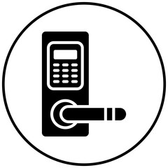 Sticker - Smart door Handle vector icon. Can be used for Biometrics iconset.