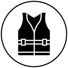 Sticker - Life Vest vector icon. Can be used for Beach Resort iconset.