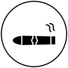 Sticker - Cigar vector icon. Can be used for Luxury iconset.