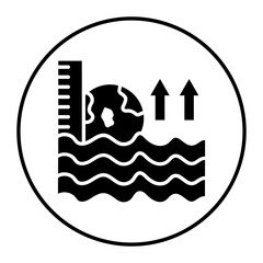 Poster - Sea Level Rise vector icon. Can be used for Global Warming iconset.