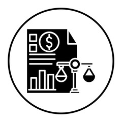 Poster - Balance Sheet vector icon. Can be used for Credit And Loan iconset.