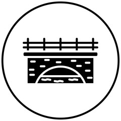 Sticker - Water Bridge vector icon. Can be used for Medieval iconset.