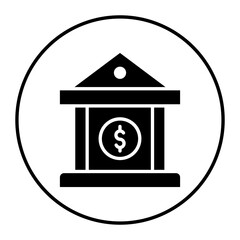 Wall Mural - Bank vector icon. Can be used for Business and Finance iconset.