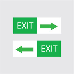 Wall Mural - Exit sign. 