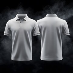 Poster - White Polo Shirt Front and Back View