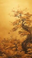 Wall Mural - Chinese art backgrounds painting gold.