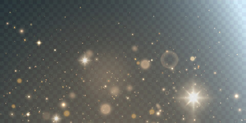 Wall Mural - light abstract glowing bokeh highlights. light bokeh effect isolated on transparent background. the 