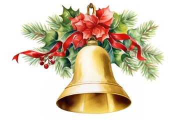 Sticker - Christmas Bell bell plant white background.